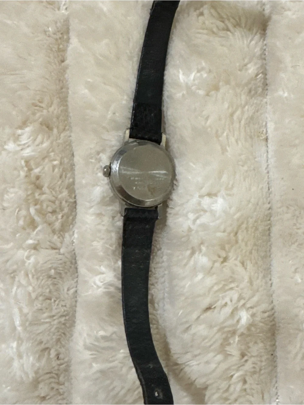 Seiko Silver Dial Watch with Black Leather Strap